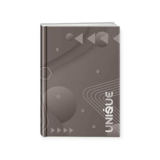 Picture of A4 UNIQUE LINED GLUED HARD COVER NOTEBOOK 100PGS GREY